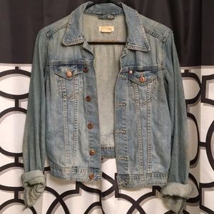 Light wash denim jacket